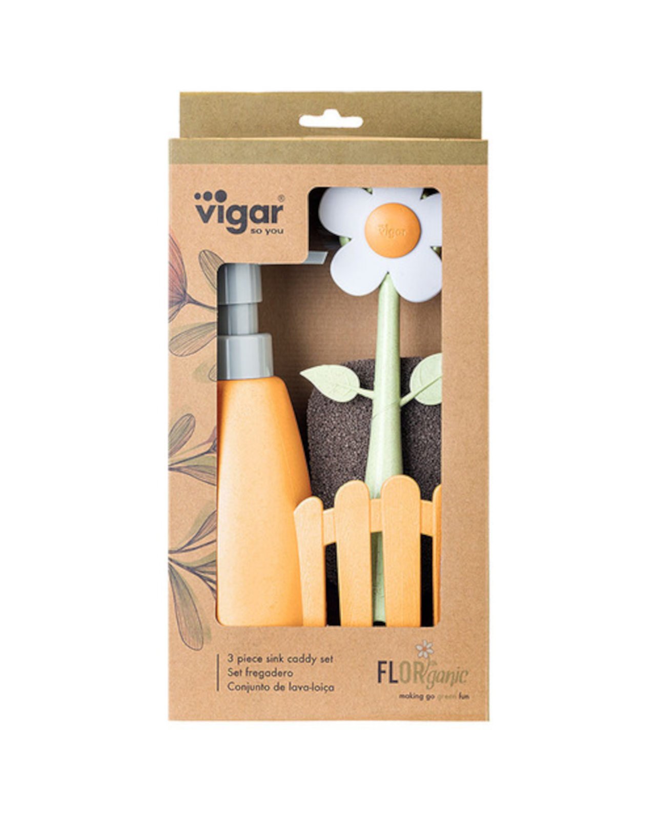 Vigar Set lavello Margherita Florganic arancione matt